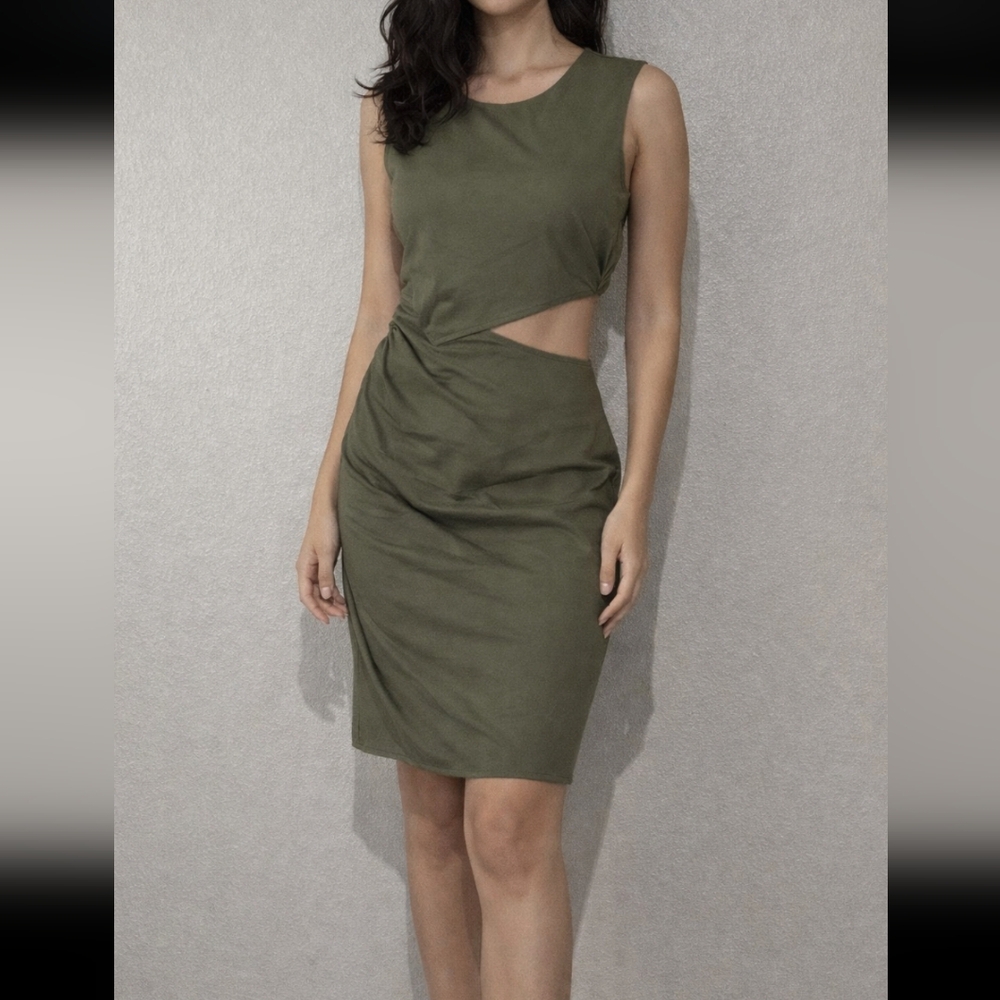 Zara Olive Green Mini Dress